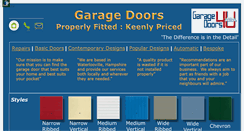 Desktop Screenshot of garagedoors4u.co.uk